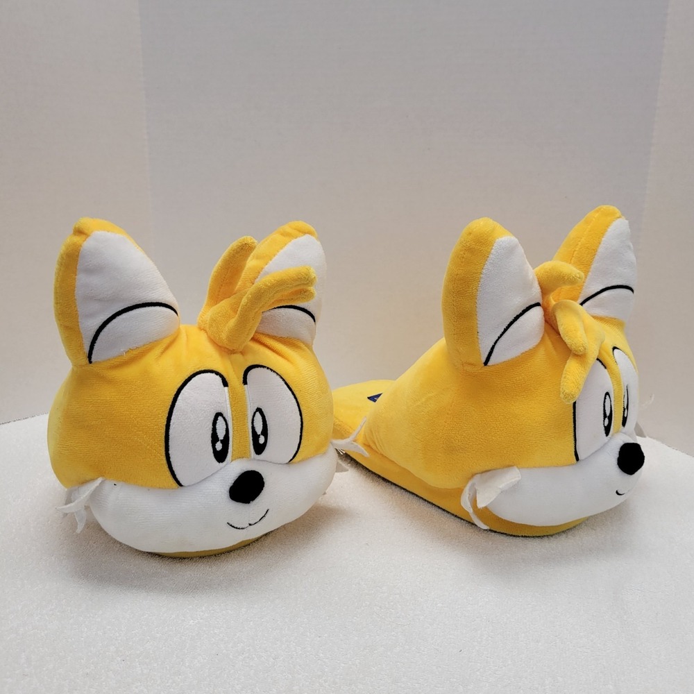 Sonic the Hedgehog‎ Tails Head plush slippers size S/M